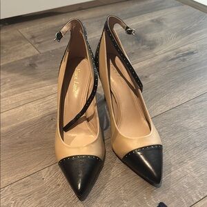 Women's Black and Tan Heels